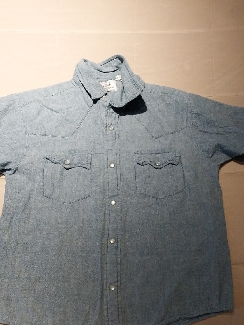 Denim Western Shirt - Light Blue